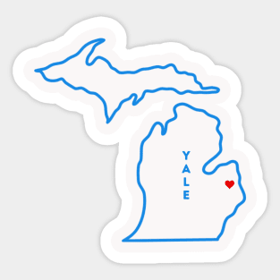 Yale MI Love (Blue) Sticker